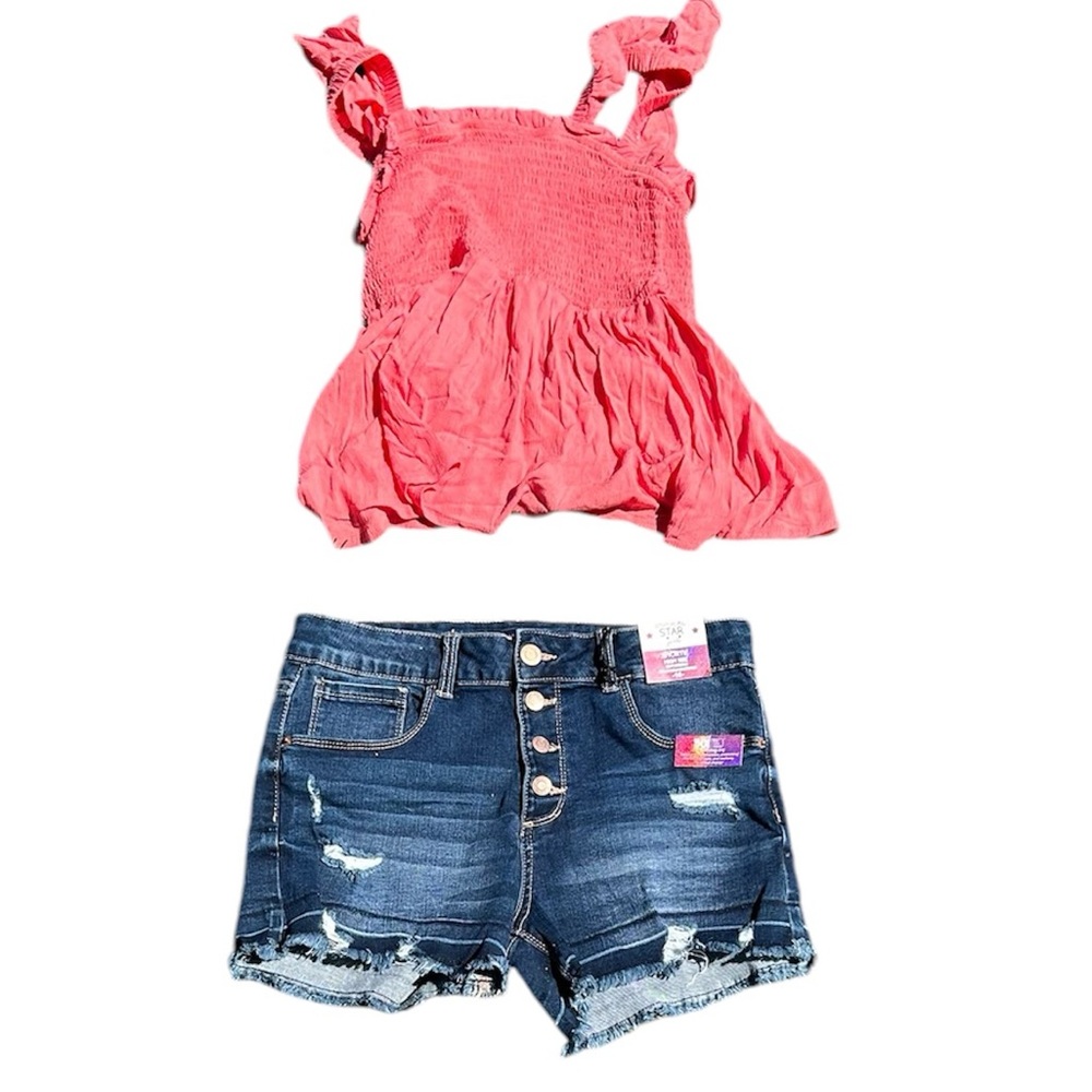 Speechless Coral Tank Sz XL & Imperial Star Short Sz 16 Set Ret $74